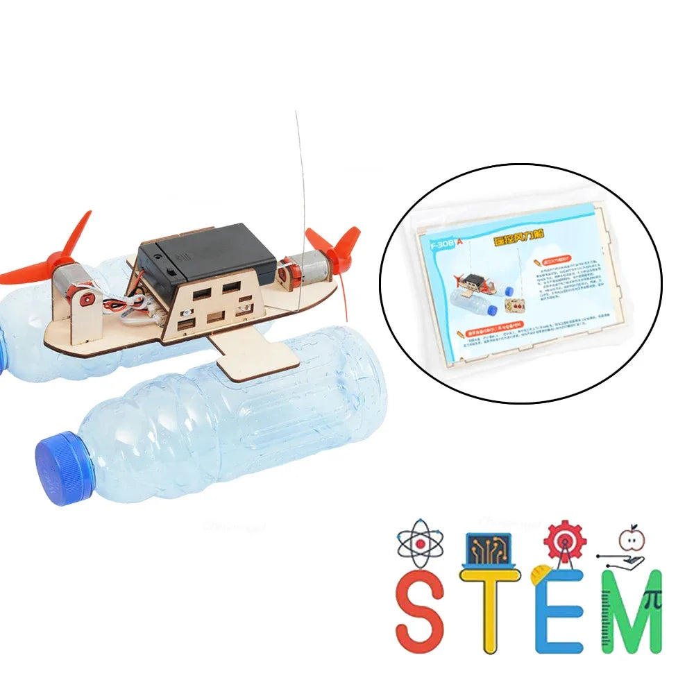 DIY Remote Control Wind Boat Model STEM Building Kit
